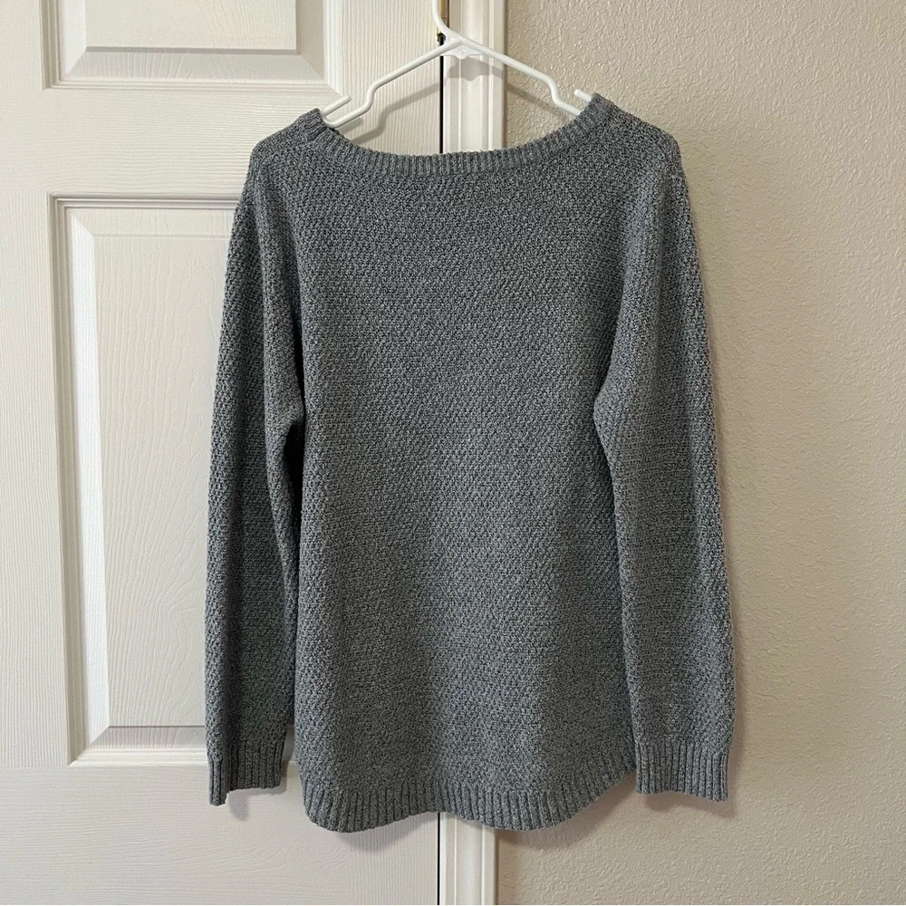 Pink Clover Gray Knit Boat Neck Sweater XXL